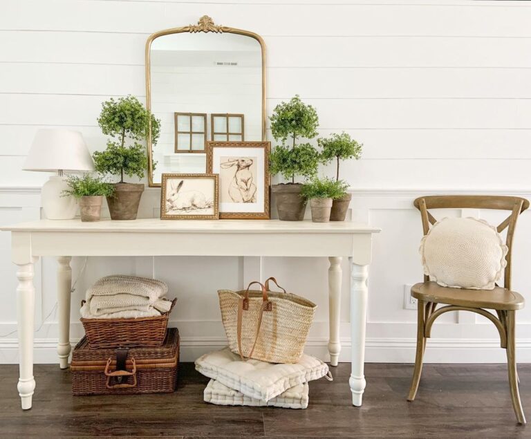 farmhouse entry table decor ideas